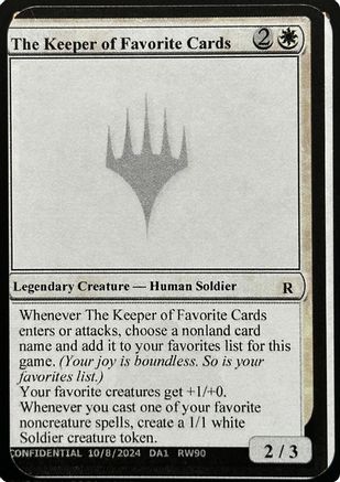 Image of The Keeper of Favorite Cards [Unknown Event]