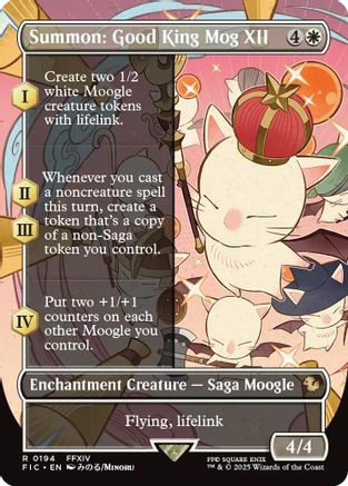Image of Summon: Good King Mog XII (Borderless) [FINAL FANTASY Commander]