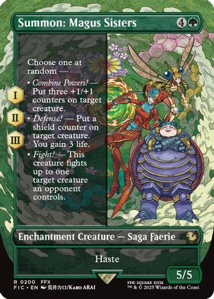 Image of Summon: Magus Sisters (Borderless) [FINAL FANTASY Commander]