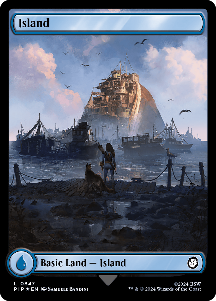 Image of Island (0847) (Surge Foil) [Fallout]