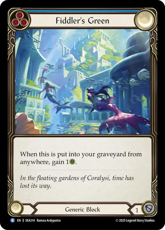 Image of Fiddler's Green (Blue) [SEA214] (High Seas)  Rainbow Foil