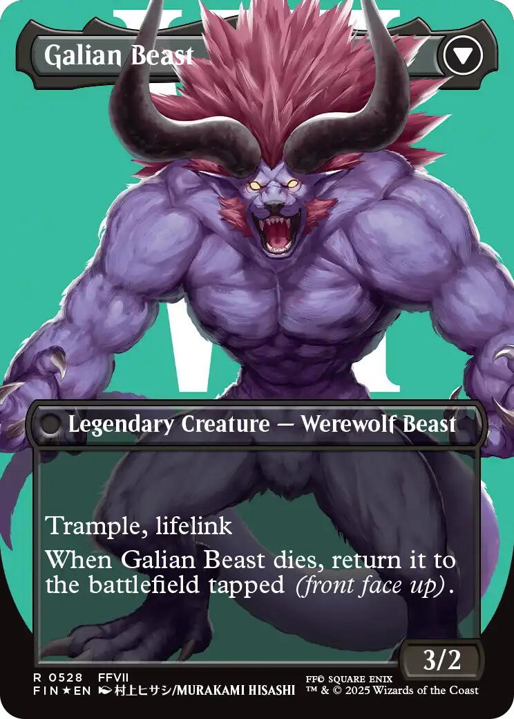 Image of Vincent Valentine // Galian Beast (Borderless) (Surge Foil) [FINAL FANTASY]