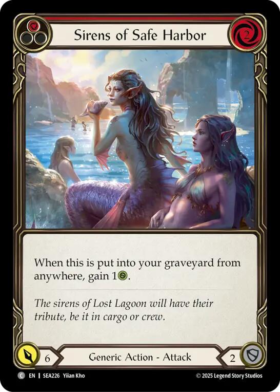 Image of Sirens of Safe Harbor (Red) [SEA226] (High Seas)  Rainbow Foil