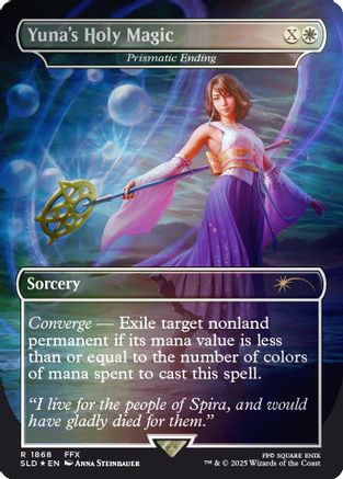 Image of Yuna's Holy Magic - Prismatic Ending (Rainbow Foil) [Secret Lair Drop Series]