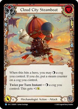 Image of Cloud City Steamboat (Red) (SEA015) - 1st Strike
