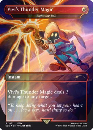 Image of Vivi's Thunder Magic - Lightning Bolt (Rainbow Foil) [Secret Lair Drop Series]