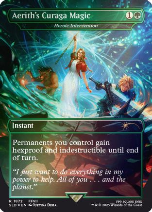 Image of Aerith's Curaga Magic - Heroic Intervention (Rainbow Foil) [Secret Lair Drop Series]