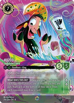 Image of Kuzco - Impulsive Llama (Enchanted) (210/204) [Reign of Jafar]