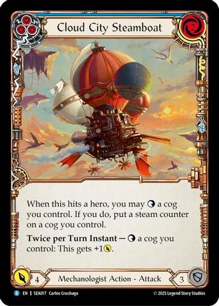 Image of Cloud City Steamboat (Blue) [SEA017] (High Seas)  Rainbow Foil