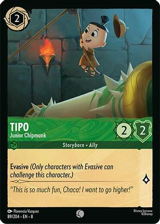 Image of Tipo - Junior Chipmunk (89/204) [Reign of Jafar]