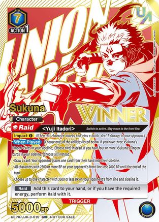 Image of Sukuna (Winner) (UEPR/JJK-3-015) - Union Arena Promotion Cards Foil