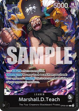 Image of Marshall.D.Teach (OP09-081) (OP09-081) - Starter Deck 27: BLACK Marshall.D.Teach Foil