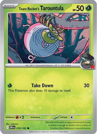 Image of Team Rocket's Tarountula (019/182) [Scarlet & Violet: Destined Rivals]