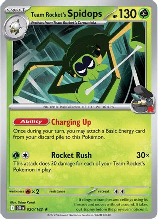 Image of Team Rocket's Spidops (020/182) [Scarlet & Violet: Destined Rivals]