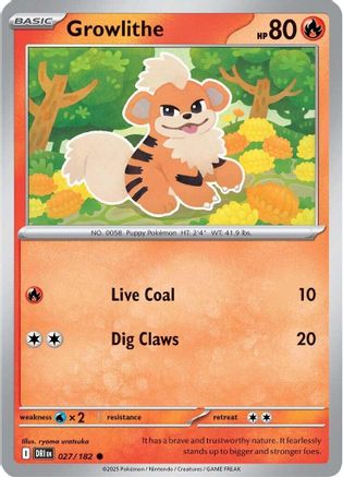 Image of Growlithe (027/182) [Scarlet & Violet: Destined Rivals]
