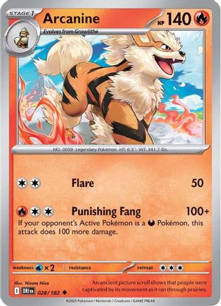 Image of Arcanine (028/182) [Scarlet & Violet: Destined Rivals]