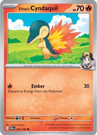 Image of Ethan's Cyndaquil (032/182) [Scarlet & Violet: Destined Rivals]