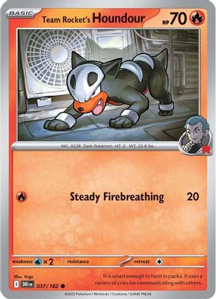 Image of Team Rocket's Houndour (037/182) [Scarlet & Violet: Destined Rivals]