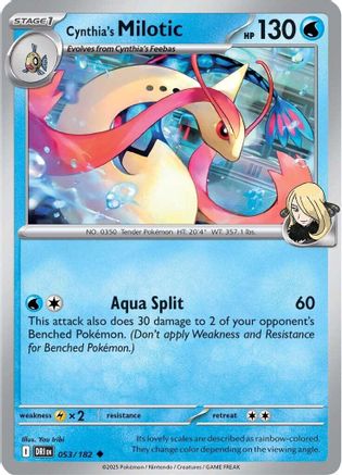 Image of Cynthia's Milotic (053/182) [Scarlet & Violet: Destined Rivals]