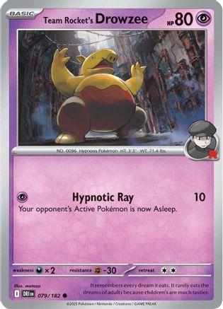 Image of Team Rocket's Drowzee (079/182) [Scarlet & Violet: Destined Rivals]