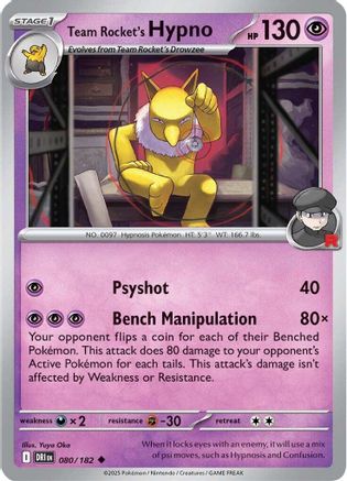 Image of Team Rocket's Hypno (080/182) [Scarlet & Violet: Destined Rivals]
