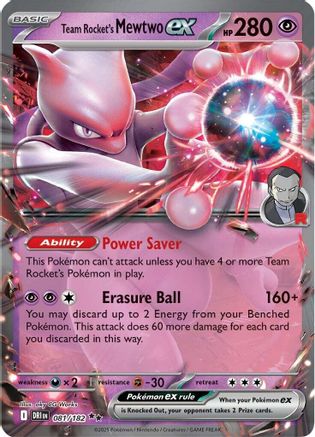 Image of Team Rocket's Mewtwo ex (081/182) [Scarlet & Violet: Destined Rivals]