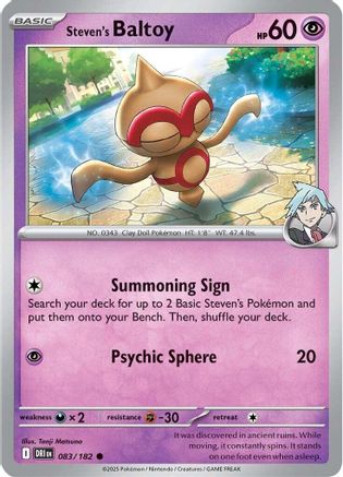 Image of Steven's Baltoy (083/182) [Scarlet & Violet: Destined Rivals]