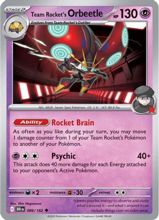 Image of Team Rocket's Orbeetle (089/182) [Scarlet & Violet: Destined Rivals]
