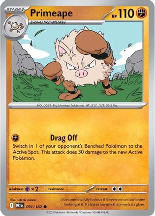 Image of Primeape (091/182) [Scarlet & Violet: Destined Rivals]