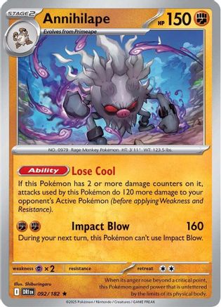 Image of Annihilape (092/182) [Scarlet & Violet: Destined Rivals]