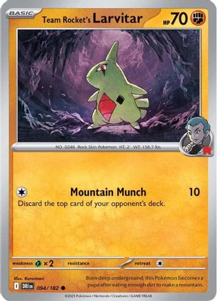 Image of Team Rocket's Larvitar (094/182) [Scarlet & Violet: Destined Rivals]