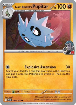 Image of Team Rocket's Pupitar (095/182) [Scarlet & Violet: Destined Rivals]