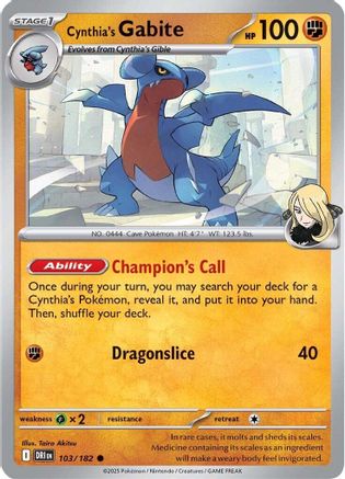Image of Cynthia's Gabite (103/182) [Scarlet & Violet: Destined Rivals]