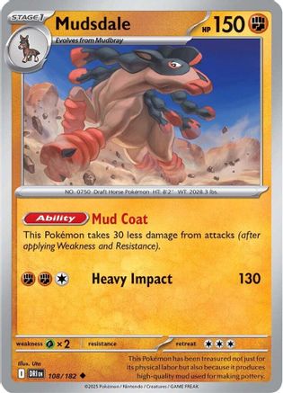 Image of Mudsdale (108/182) [Scarlet & Violet: Destined Rivals]