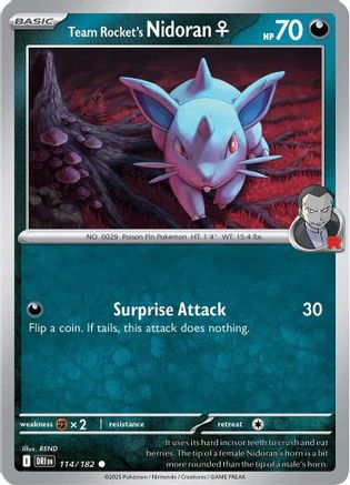 Image of Team Rocket's Nidoran (114/182) [Scarlet & Violet: Destined Rivals]