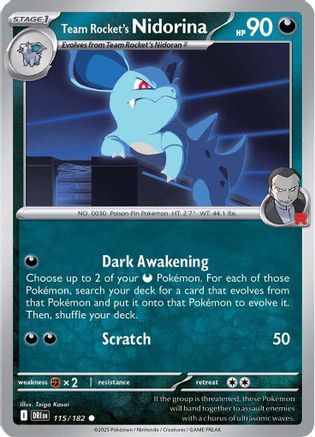 Image of Team Rocket's Nidorina (115/182) [Scarlet & Violet: Destined Rivals]