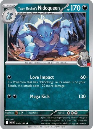 Image of Team Rocket's Nidoqueen (116/182) [Scarlet & Violet: Destined Rivals]