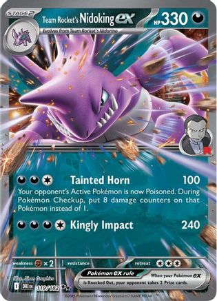 Image of Team Rocket's Nidoking ex (119/182) [Scarlet & Violet: Destined Rivals]
