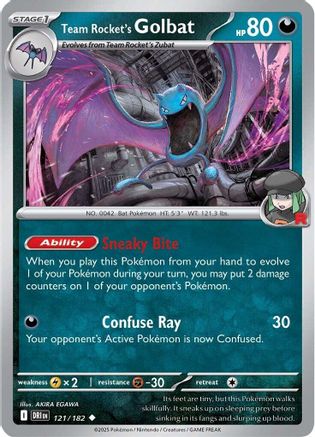 Image of Team Rocket's Golbat (121/182) [Scarlet & Violet: Destined Rivals]