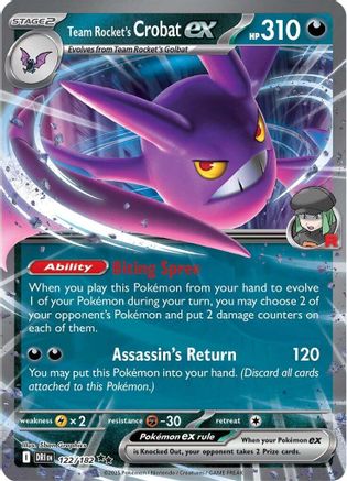 Image of Team Rocket's Crobat ex (122/182) [Scarlet & Violet: Destined Rivals]