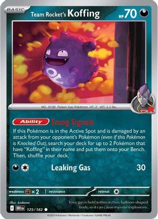 Image of Team Rocket's Koffing (125/182) [Scarlet & Violet: Destined Rivals]