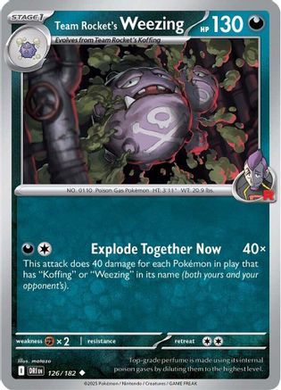 Image of Team Rocket's Weezing (126/182) [Scarlet & Violet: Destined Rivals]