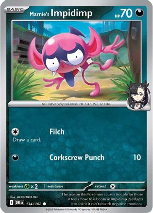 Image of Marnie's Impidimp (134/182) [Scarlet & Violet: Destined Rivals]