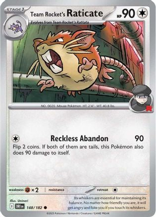 Image of Team Rocket's Raticate (148/182) [Scarlet & Violet: Destined Rivals]