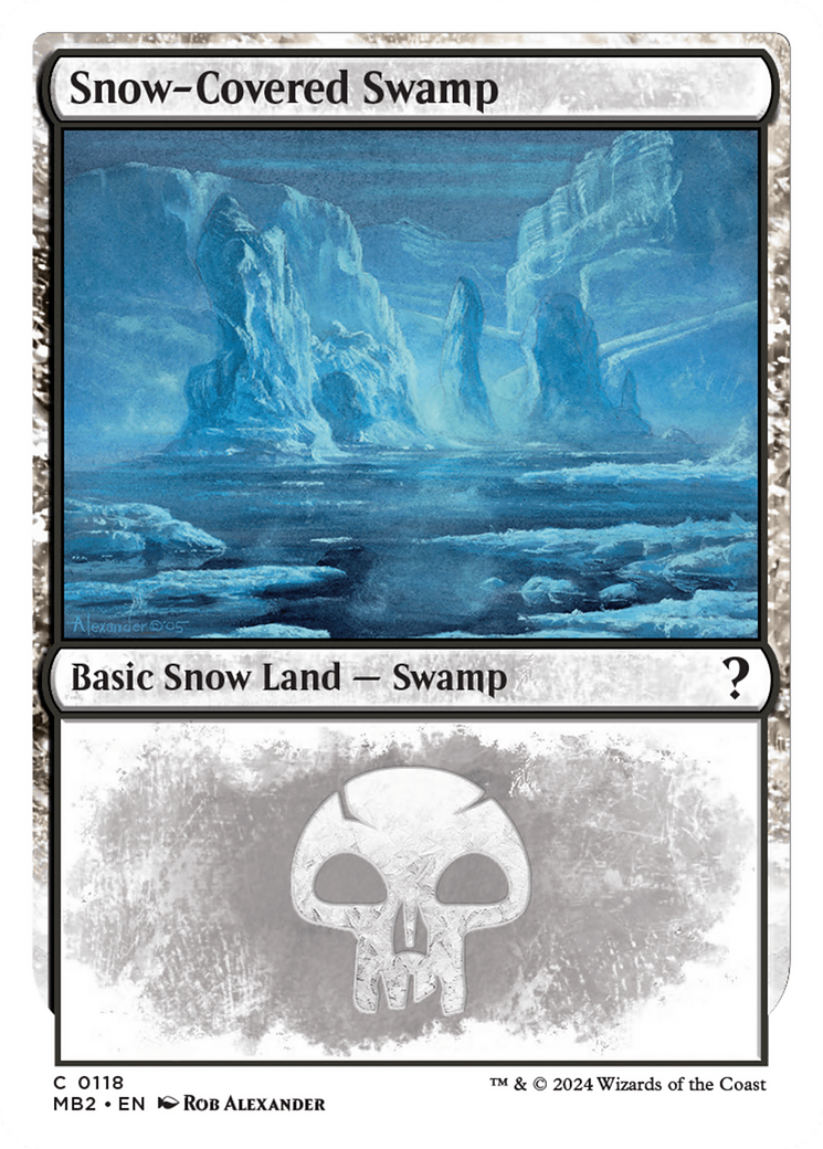 Image of Snow-Covered Swamp (White Border) [Mystery Booster 2]