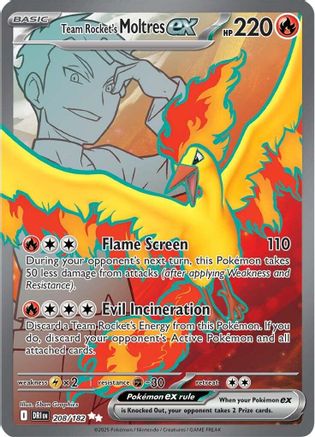 Image of Team Rocket's Moltres ex (208/182) [Scarlet & Violet: Destined Rivals]