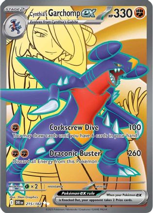 Image of Cynthia's Garchomp ex (215/182) [Scarlet & Violet: Destined Rivals]