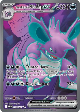 Image of Team Rocket's Nidoking ex (216/182) [Scarlet & Violet: Destined Rivals]