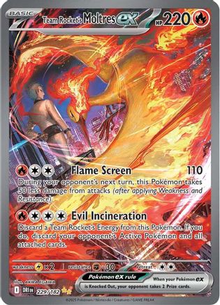 Image of Team Rocket's Moltres ex (229/182) [Scarlet & Violet: Destined Rivals]