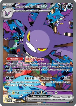 Image of Team Rocket's Crobat ex (234/182) [Scarlet & Violet: Destined Rivals]